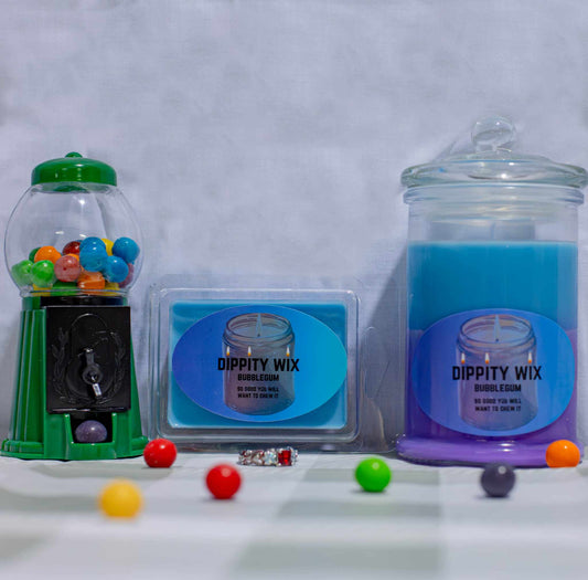 Bubblegum scented candle with surprise jewellery inside Made in Australia