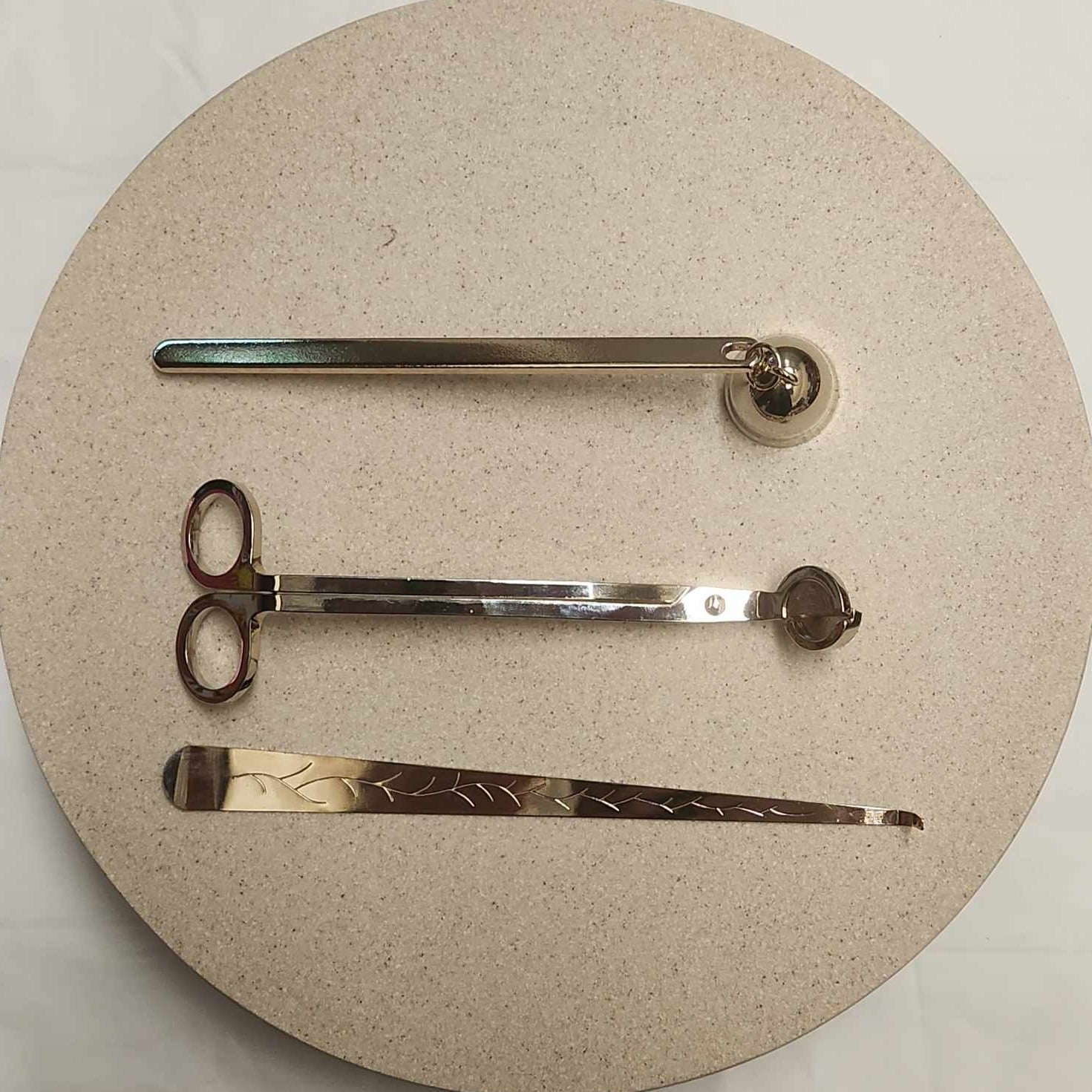 3 piece candle accessory set, Wick Trimmer, candle snuffer and wick dipper